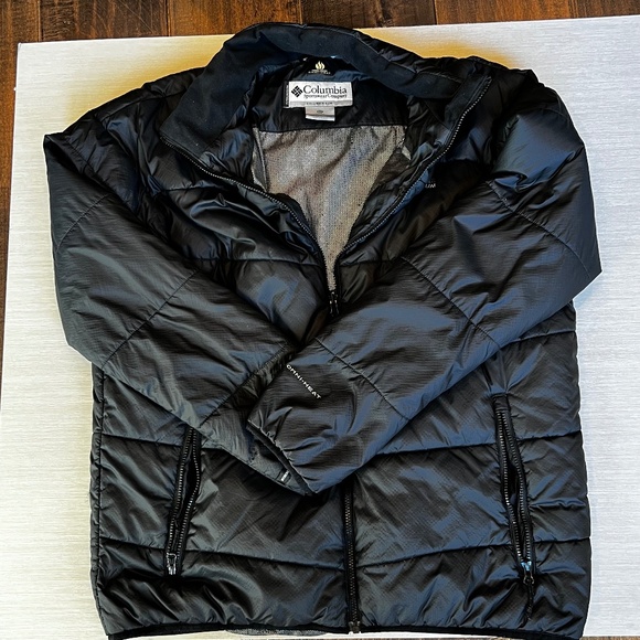 Men's Columbia Titanium Black Puffer Jacket Size 2XL - Picture 1 of 11